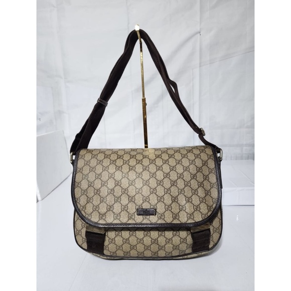 Authentic GUCCI GG Supreme Monogram Coated Canvas Messenger Bag Brown/Beige - Picture 15 of 15